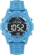 Guess Herreklokke GW0050G1 LCD/Gummi Ø48 mm