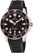 Festina Dameklokke F20502-6 Boyfriend Sort/Gummi Ø38.5 mm