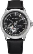 Citizen Herreklokke NH9120-11E Sort/Lær Ø41 mm