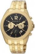 Esprit Herreklokke ES1G159M0085 Sort/Gulltonet stål Ø45 mm