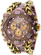 Invicta Herreklokke 36619 Gladiator Brun/Gulltonet stål Ø55.25 mm