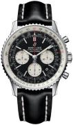 Breitling Herreklokke AB0121211B1X1 Navitimer 01 Sort/Lær Ø43 mm