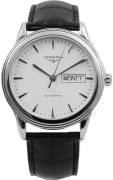 Longines Herreklokke L4.899.4.12.2 Flagship Hvit/Lær Ø38.5 mm