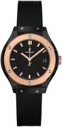 Hublot Dameklokke 581.CO.1181.RX Classic Fusion Sort/Gummi Ø33 mm