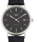 Longines Herreklokke L4.922.4.52.2 Presence Sort/Lær Ø40 mm