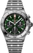 Breitling Herreklokke AB01343A1L1A1 Chronomat B01 42 Grønn/Stål