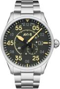 AVI-8 Herreklokke AV-4073-22 Grønn/Stål Ø42 mm