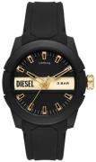 Diesel Herreklokke DZ1997 Double Up Sort/Gummi Ø43 mm