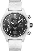 IWC Herreklokke IW389105 Pilots Sort/Gummi Ø44.5 mm