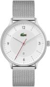 Lacoste Herreklokke 2011136 Club Hvit/Stål Ø42 mm