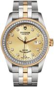 Tudor Dameklokke M53023-0021 Glamour Date Gulltonet/Gulltonet stål