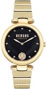 Versus by Versace Dameklokke VSP1G0621 Sort/Gulltonet stål Ø36 mm