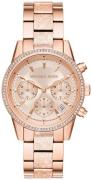 Michael Kors Dameklokke MK6598 Ritz Rosegullfarget/Rose-gulltonet