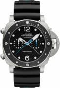 Panerai Herreklokke PAM00615 Luminor Sort/Gummi Ø47 mm