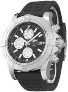 Breitling Herreklokke A13371111B1S2 Super Avenger Ii Sort/Gummi Ø48