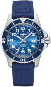 Breitling Herreklokke A17392D81C1S2 Superocean Ii 44 Blå/Gummi Ø44