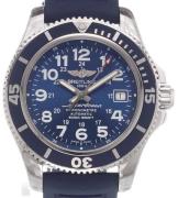 Breitling Herreklokke A17365D11C1S1 Superocean Ii 42 Blå/Gummi Ø42