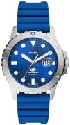 Fossil Herreklokke FS5998 Blue Blå/Gummi Ø42 mm