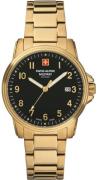 Swiss Alpine Military Herreklokke 7011.1117 Classic Sort/Gulltonet