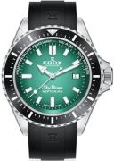 Edox Herreklokke 80120-3NCA-VDN Skydiver Grønn/Gummi Ø44 mm