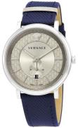 Versace Herreklokke VEBQ01719 V Circle Sort/Lær Ø42 mm