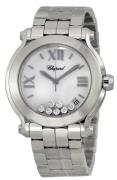 Chopard Dameklokke 278477-3001 Happy Sport Hvit/Stål Ø36 mm