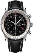 Breitling Herreklokke A24322121B2X2 Navitimer Gmt Sort/Lær Ø46 mm