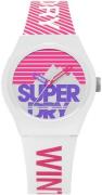 Superdry Dameklokke SYL255WP Urban Hvit/Gummi Ø39 mm