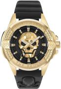 Philipp Plein Herreklokke PWAAA0521 The Skull Sort/Lær Ø44 mm