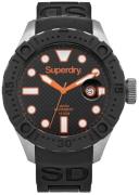 Superdry Herreklokke SYG140B Classic Sort/Gummi Ø47 mm