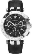 Versace Herreklokke VERQ00520 V Race Set Sort/Lær Ø42 mm