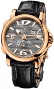 Ulysse Nardin Herreklokke 246-55-69 Dual Time Grå/Lær Ø42 mm