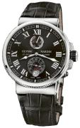 Ulysse Nardin Herreklokke 1183-126-42 Marine Collection Sort/Lær