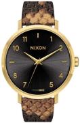 Nixon Dameklokke A10912891-00 Arrow Sort/Lær