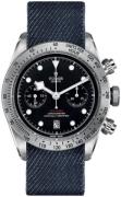 Tudor Herreklokke M79350-0003 Black Bay Chrono Sort/Tekstil Ø41 mm