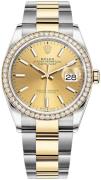 Rolex Dameklokke 126283RBR-0002 Datejust 36 Gulltonet/18 karat gult