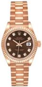 Rolex Dameklokke 279175-0016 Lady-Datejust 28 Brun/18 karat rosé