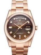 Rolex Herreklokke 118205F-0057 Day-Date 36 Brun/18 karat rosé gull