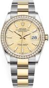 Rolex Dameklokke 126283RBR-0026 Datejust 36 Gulltonet/18 karat gult