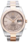 Rolex Herreklokke 126331-0009 Datejust41 Sølvfarget/18 karat rosé