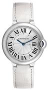 Cartier Dameklokke W6920087 Ballon Blue Sølvfarget/Lær Ø36.6 mm