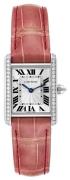 Cartier Dameklokke WJTA0011 Tank Louis Sølvfarget/Lær