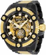 Invicta Reserve Herreklokke 33807 Sort/Gulltonet stål Ø56 mm