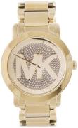 Michael Kors Runway Dameklokke MK3462 Gulltonet/Gulltonet stål Ø46