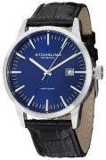 Stührling Original Herreklokke 555A.04 Blå/Lær Ø42 mm