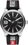 Diesel 99999 Herreklokke DZ1906 Sort/Gummi Ø46 mm