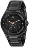 Maserati Triconic Herreklokke R8873639003 Sort/Stål Ø43 mm