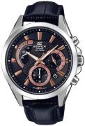 Casio Edifice Herreklokke EFV-580L-1AVUEF Sort/Lær Ø43.8 mm