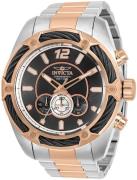 Invicta Bolt Herreklokke 31472 Sort/Rose-gulltonet stål Ø52 mm