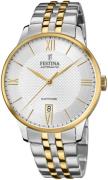 Festina Dress Herreklokke F20483-4 Sølvfarget/Gulltonet stål Ø42 mm